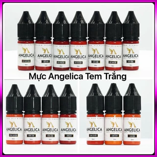 Mực ANGELICA TEM TRẮNG Phun Xăm Thẩm Mỹ  Siêu Bong Đậm 10 ML - Mực Nga Chính Hãng