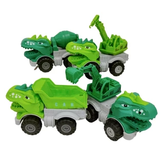 Đồ chơi xe công trình xây dựng xe khủng long chạy đà bằng nhựa cho bé trai mẫu tự chọn
