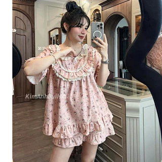 Set thô pha viền ren dáng baby doll cực xinh hàng QC