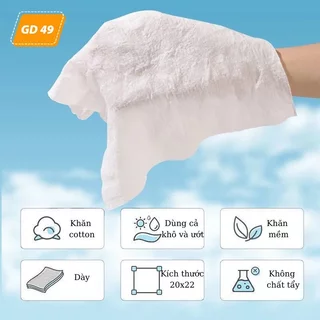 Hộp Khăn tắm cotton du lịch gồm 20 viên nén bảo vệ môi trường vải khô dùng một lần GD49 - Bách Hóa King sport