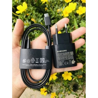 Bộ Sạc Cáp Samsung Siêu Nhanh 25w. Hàng Chính Hãng. Bảo Hành 6 Tháng Lỗi 1 Đổi 1