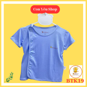 Áo sơ sinh cho bé Babiboo áo ngắn tay cho bé trai bé gái vải Viscose mềm mịn mát  BTK19