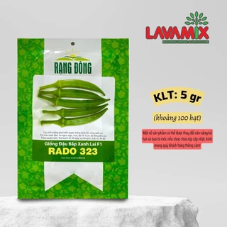 Hạt giống Đậu Bắp Xanh Lai F1 Rado 323 (5g~100 hạt) hiệu Rạng Đông, thân lùn, trồng quanh năm | Đất trồng cây Lavamix