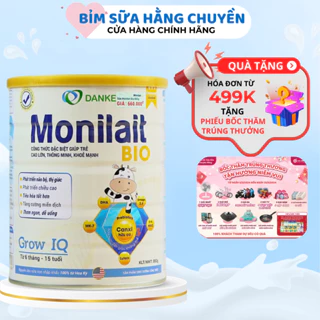 Sữa bột Monilait Grow & IQ 850g cho bé 6 tháng - 10 tuổi❤️Sữa công thức❤️ Sữa bột giúp bé phát triển chiều cao, trí não