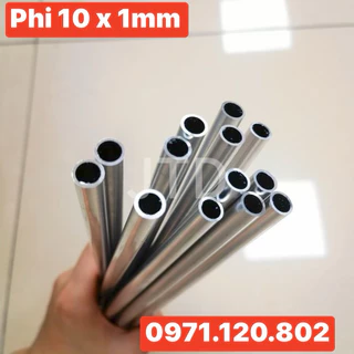 Ống nhôm phi 10 ( đk ngoài 10mm ,đk trong 8mm ) cây dài 3m