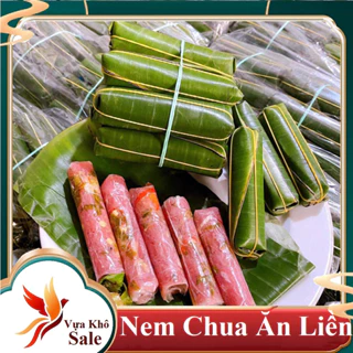 Nem Chua Vị Thanh Hoa Mở Lá Chuối Ăn Liền