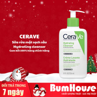 Sữa rửa mặt giúp làm sạch sâu dành cho da thường và da khô Cerave Hydrating Cleanser 236ml