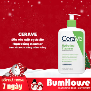 Sữa rửa mặt giúp làm sạch sâu dành cho da thường và da khô Cerave Hydrating Cleanser 473ml