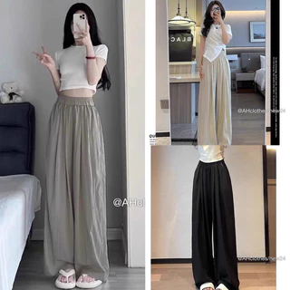 Quần Ống Rộng Nữ Chất Su Gió Siêu Hót hàng Quảng Châu/Quần culottes pants ống rộng cạp cao