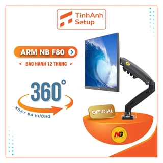 GIÁ TREO MÀN HÌNH NB F80, Arm màn hình máy tính TẢI TRỌNG 9KG DÀNH CHO MÀN 17-32 INCH - THIẾT KẾ MỚI NHẤT