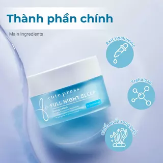 Mặt nạ ngủ cấp ẩm dưỡng  Thái Lan Cute Press 8 Hr Full Night Sleep Overnight Mask