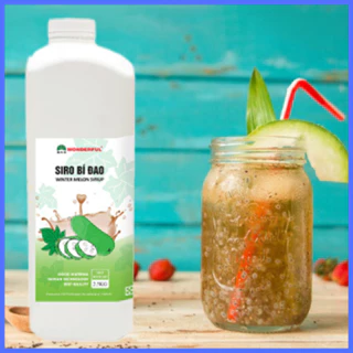 Siro Syrup Bí Đao Wonderful Can 2,5 Lít NL Làm Trà Sữa Cốt Bí Đao Hạt Chia