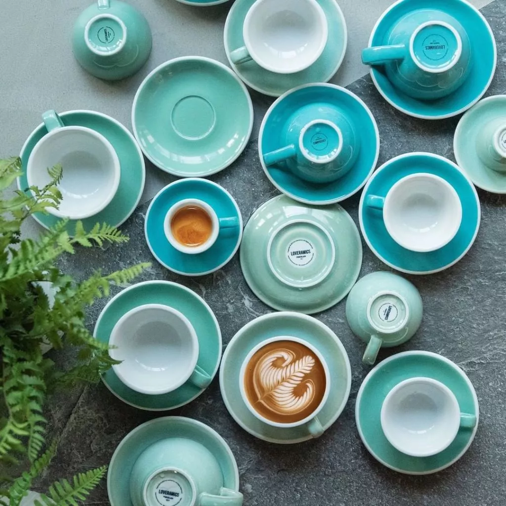 Ly tách Cà Phê Gốm Sứ Egg 300ml Café Latte Cup & Saucer (Màu Cơ Bản) - Loveramics