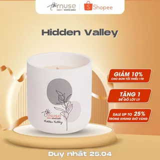 Nến thơm thủ công Hidden Valley The Muse cao cấp - Mã MUSE003 - Hương ngọt mát cây cỏ - 100g/200g/Set quà