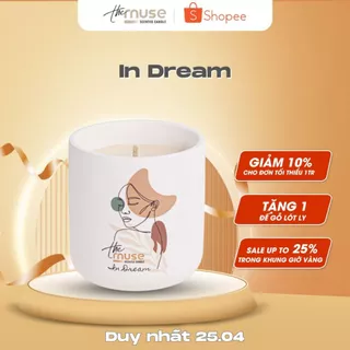 Nến thơm thủ công In Dream The Muse cao cấp - Mã MUSE001 - Hương oải hương - 100g/200g/Set quà