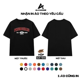 [NHẬN IN THEO YÊU CẦU] Áo Thun Oversize In Theo Tên Theo Cầu Gì Cũng Được Tay Lỡ Cotton 100% Alvazone