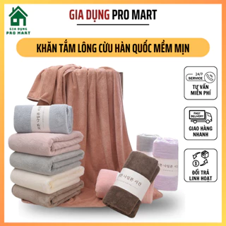 Khăn tắm lông cừu Hàn Quốc mềm mịn cỡ lớn 70x140cm, thấm hút nước tốt, bảo vệ làn da