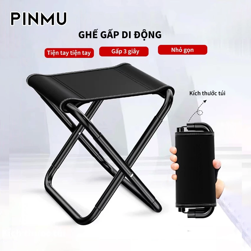 Ghế Dã Ngoại Gấp Gọn PINMU Phù Hợp Du Lịch Dã Ngoại Cắm Trại Câu Cá Đợi Chờ Tàu Xe
