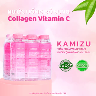 Nước uống bổ sung Collagen Vitamin C Kamizu - Lốc 6 chai