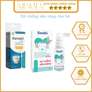 Ramukid, Sachi Xịt chống sâu răng cho bé giúp làm sạch khoang miệng, ngăn và giảm mủn răng, hôi miệng, sún răng, viêm lợ