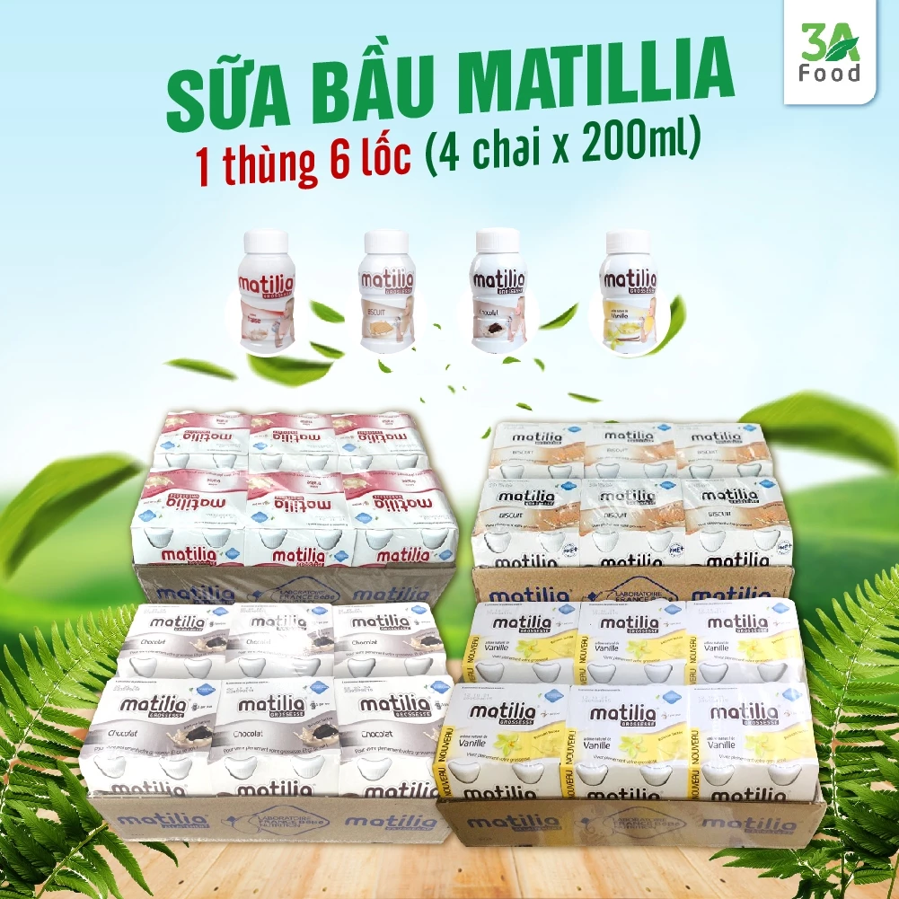 [Thùng 24 Lon ] Sữa bầu Matilia Pháp - Mẹ khỏe, bé thông minh