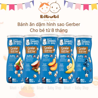 Bánh ăn dặm hình sao Gerber lon cao vị ngọt cho bé từ 7tháng - Bituti Shop