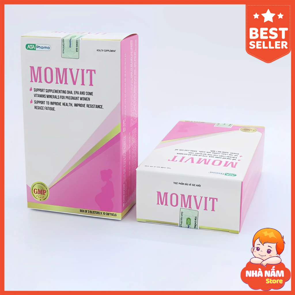 ❤️ Vitamin dành cho mẹ bầu Momvit, Bổ sung DHA, EPA và một số vitamin, khoáng chất bà bầu