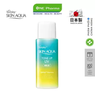 Sữa Chống Nắng Sunplay Skin Aqua Tone Up UV Milk Mint Green SPF50+ PA++++ Hiệu Chỉnh Sắc Da 50g