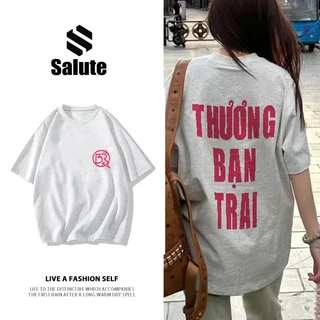 Áo phông xám tiêu nữ local brand Salute 100% cotton  bigsize fashion form rộng áo phông unisex Y0925