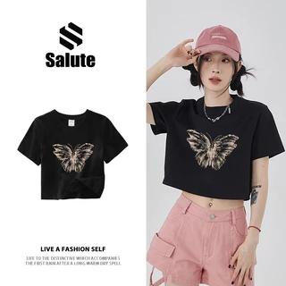 Áo phông Baby Tee nữ local brand Salute 100% cotton fashion cổ tròn áo thun lửng nữ Y1032