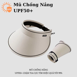 Mũ rộng vành chống nắng uv nón lưỡi trai đi biển vành rộng nửa đầu thời trang