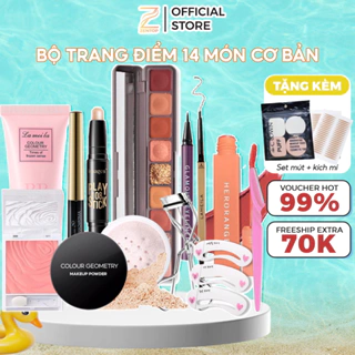 Bộ trang điểm đầy đủ 14 món set makeup dành cho người mới makeup cho mọi loại da đi chơi, đi học, đi tiệc ZENTOP