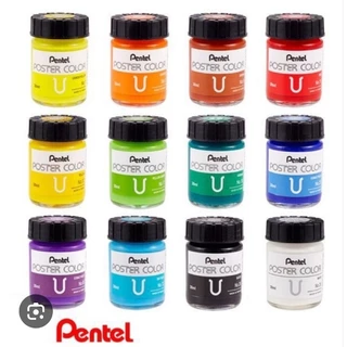 MÀU POSTER PENTEL 30ML HŨ LẺ MÀU - MÀU GOUACHE PENTEL CAO CẤP