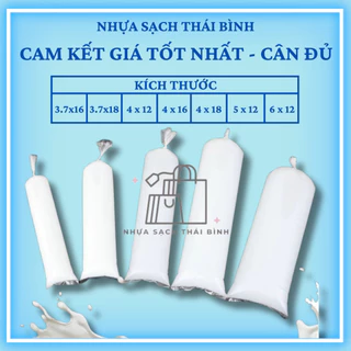 Túi nilon làm sữa chua, Túi nilon đựng sữa chua ngắn dài đủ kích thước 1kg