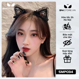 SMP034 - bờm tóc cosplay mèo lưới nhỏ chấm bi sexy quyến rũ