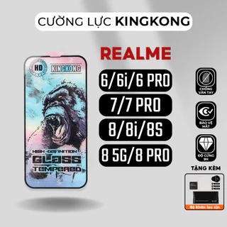 Kính cường lực KINGKONG Realme 6, 6 Pro, 6i, 7, 7 Pro, 7i, 8, 8 Pro, 8 5G, 8i, 8s | miếng dán màn hình Remi