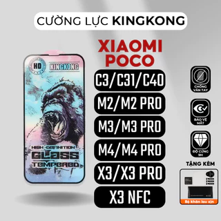 Kính cường lực KINGKONG Xiaomi Poco C3 C31 M2 M3 M4 C40 X2 X3 X4 F2 F3 NFC GT Pro 4G 5G | miếng dán màn hình