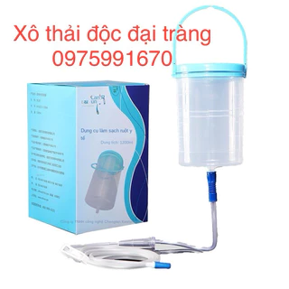 Xô thải độc đại tràng, xô thải độc cà phê, thụt tháo đại tràng coffee enema 1200 ml có bảng căn nhiệt độ XO2