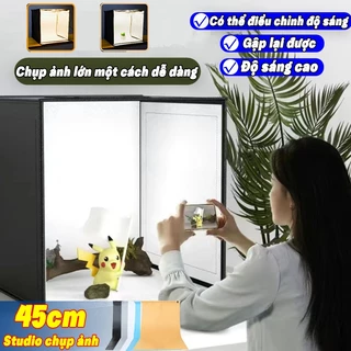 chụp ảnh sản phẩm nền chụp ảnh sản phẩm hộp chụp sản phẩm 45x45x45 thiết kế tay cầm có thể dễ dàng cài đặt và mang theo