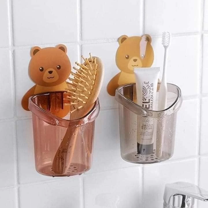 Combo 3.5 Cốc Đựng Bàn Chải Hình Gấu Ngộ Nghĩnh