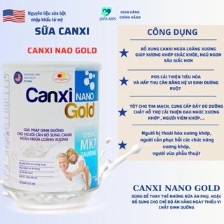 Sữa Bột Cho Người Lớn Tuổi Sữa Cho Người Lớn Tuổi Bổ Sung Canxi Canxi Nano Gold Chính Hãng Japa Kids