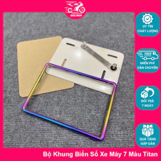 ⚡SIÊU SALE⚡Bộ Khung Biển Số Xe Máy 7 Màu Titan Cực Đẹp Sáng Bóng và Bền Màu