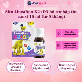 Siro LineaBon K2+D3 hỗ trợ hấp thu canxi 10 ml (từ 0 tháng)