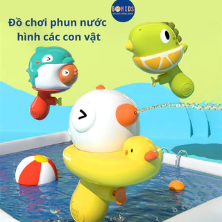 Đồ chơi phun nước  hình các con vật, Khủng Long, Gà, Hươu, Cá Heo, Cá Mập, Cá Nóc, đồ chơi cho bé, bé gái, bé trai