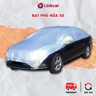 Bạt Phủ Nửa Xe Ô Tô, Bạt Che Nóc Xe Hơi 3 Lớp Tráng Bạc Cao Cấp, Chống Nắng, Chống Xước, Chống Mưa