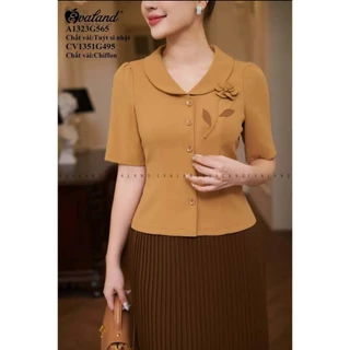 ÁO KIỂU K302 ĐÍNH HOA NHẸ NHÀNG FROM NGẮN TÔN DÁNG ĐỦ SIZE S-5XL