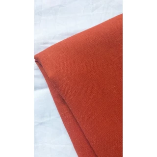 (1m) Vải linen tưng pha bột màu cam đất
