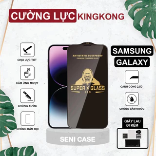 Kính cường lực Samsung Galaxy S21,S21 PLUS,S21+,S21 FE,S22,S22 PLUS,S23,S23 PLUS,S20 FE KINGKONG full màn,chống bám bụi