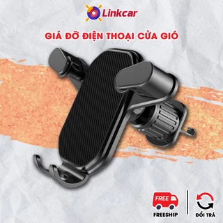 Giá Đỡ Điện Thoại Kẹp Cửa Gió Ô Tô Chất Liệu Nhựa ABS Cao Cấp, Giá Đỡ Điện Thoại Móc Điều Hoà Ô Tô Xoay 360 Độ LinkCar