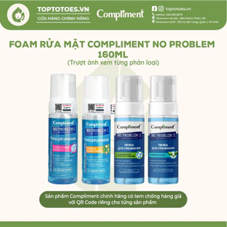 Foam rửa mặt BHA Compliment No Problem làm sạch sâu, ngừa viêm, giảm mụn 160ml